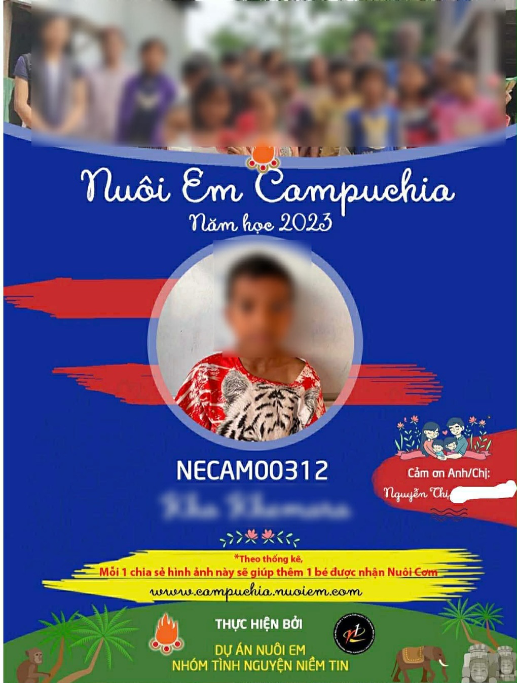 Liên hệ nuôi em trong nước báo hết mã, hướng dẫn sang nuôi em ở Campuchia - 1