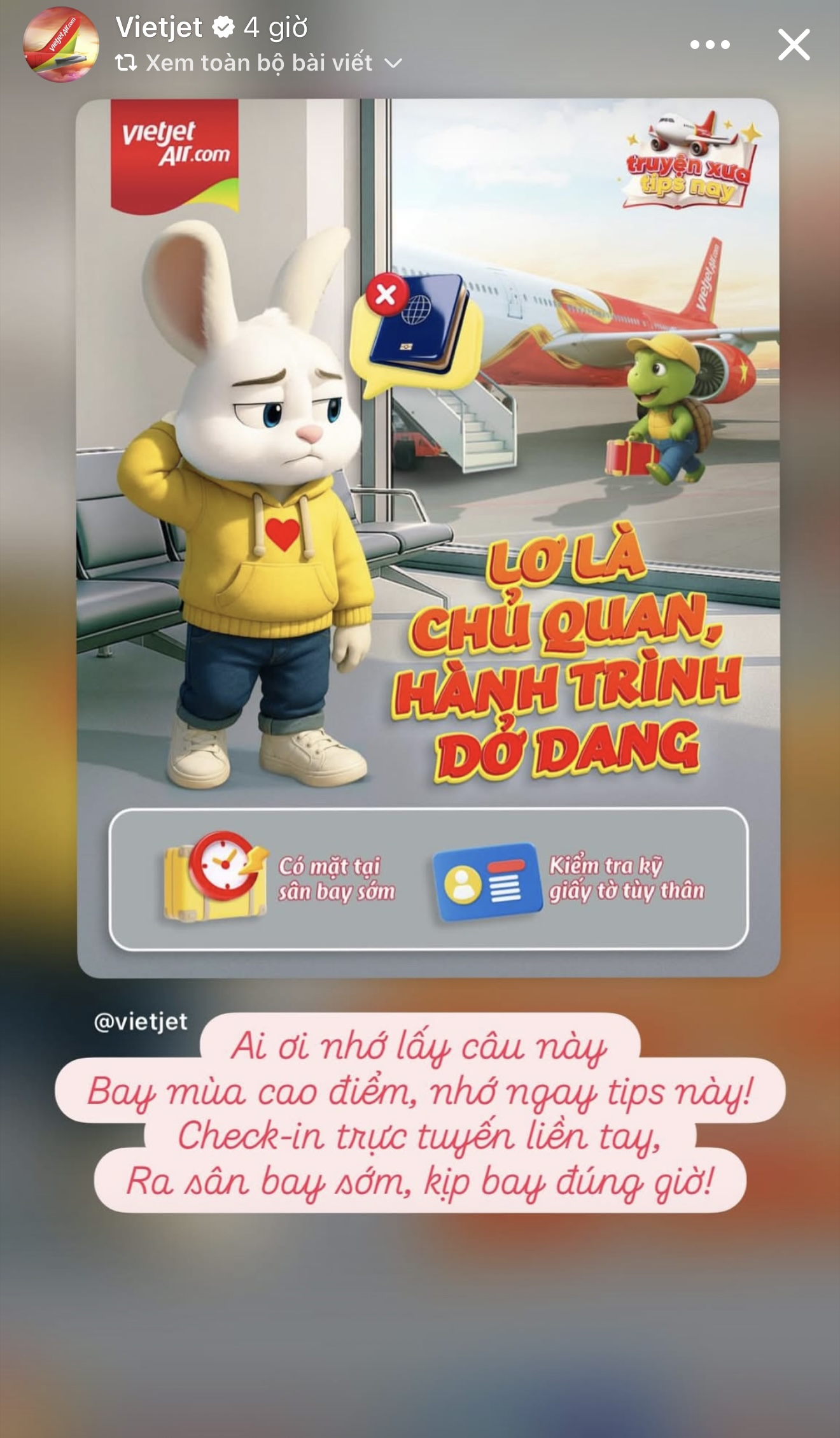 Lời nhắc nhở từ Vietjet khiến hàng triệu khách ngỡ ngàng- Ảnh 1. Lời nhắc nhở từ Vietjet khiến hàng triệu khách ngỡ ngàng- Ảnh 1.