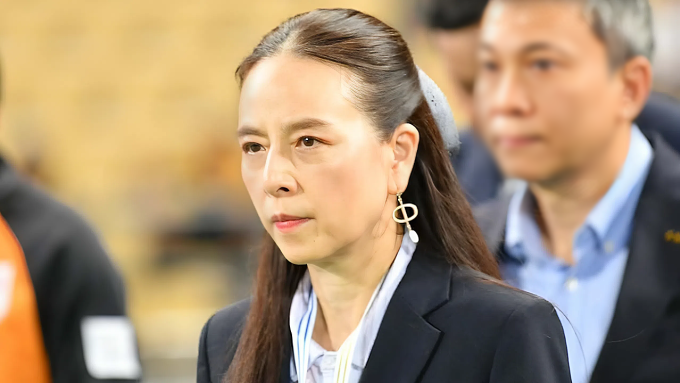 Madam Pang nói "đau lòng" khi Thái Lan thua Việt Nam ở trận chung kết SEA Games 33 tại Bangkok, Thái Lan, tối 18/12. Ảnh: Thairath