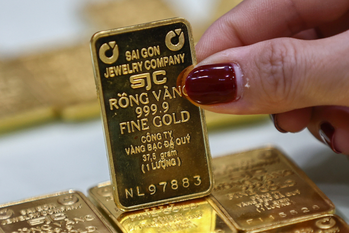 Vàng miếng tại trụ sở SJC (TP HCM), tháng 3/2025. Ảnh: Quỳnh Trần