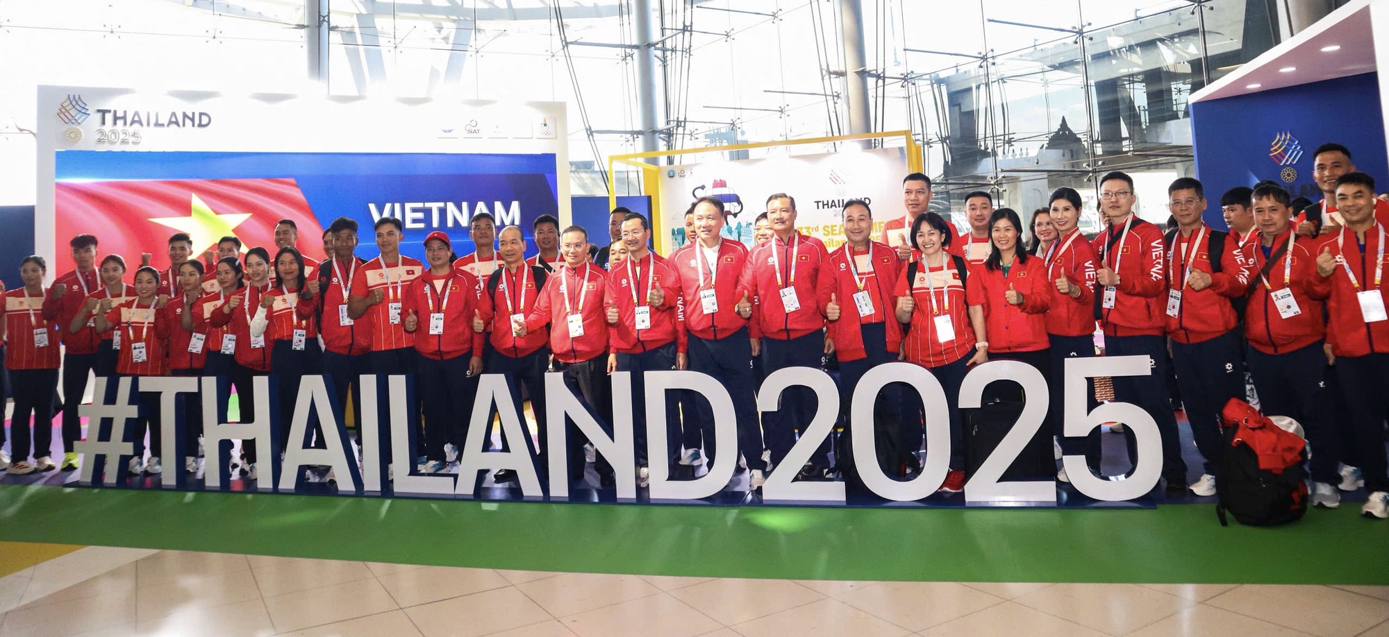 Thái Lan chào đón đoàn thể thao Việt Nam đến nơi an toàn:  Mục tiêu 110 HCV SEA Games 33- Ảnh 1.