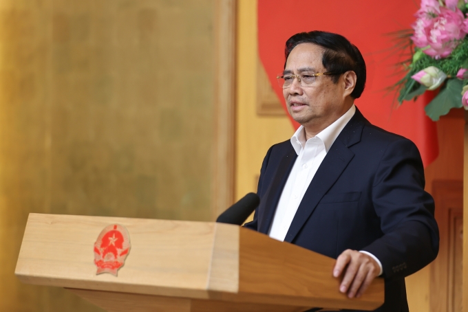 Thủ tướng Phạm Minh Chính chủ trì họp ban Chỉ đạo Nhà nước các công trình, dự án quan trọng quốc gia, trọng điểm ngành giao thông vận tải, sáng 9/12. Ảnh: Nhật Bắc