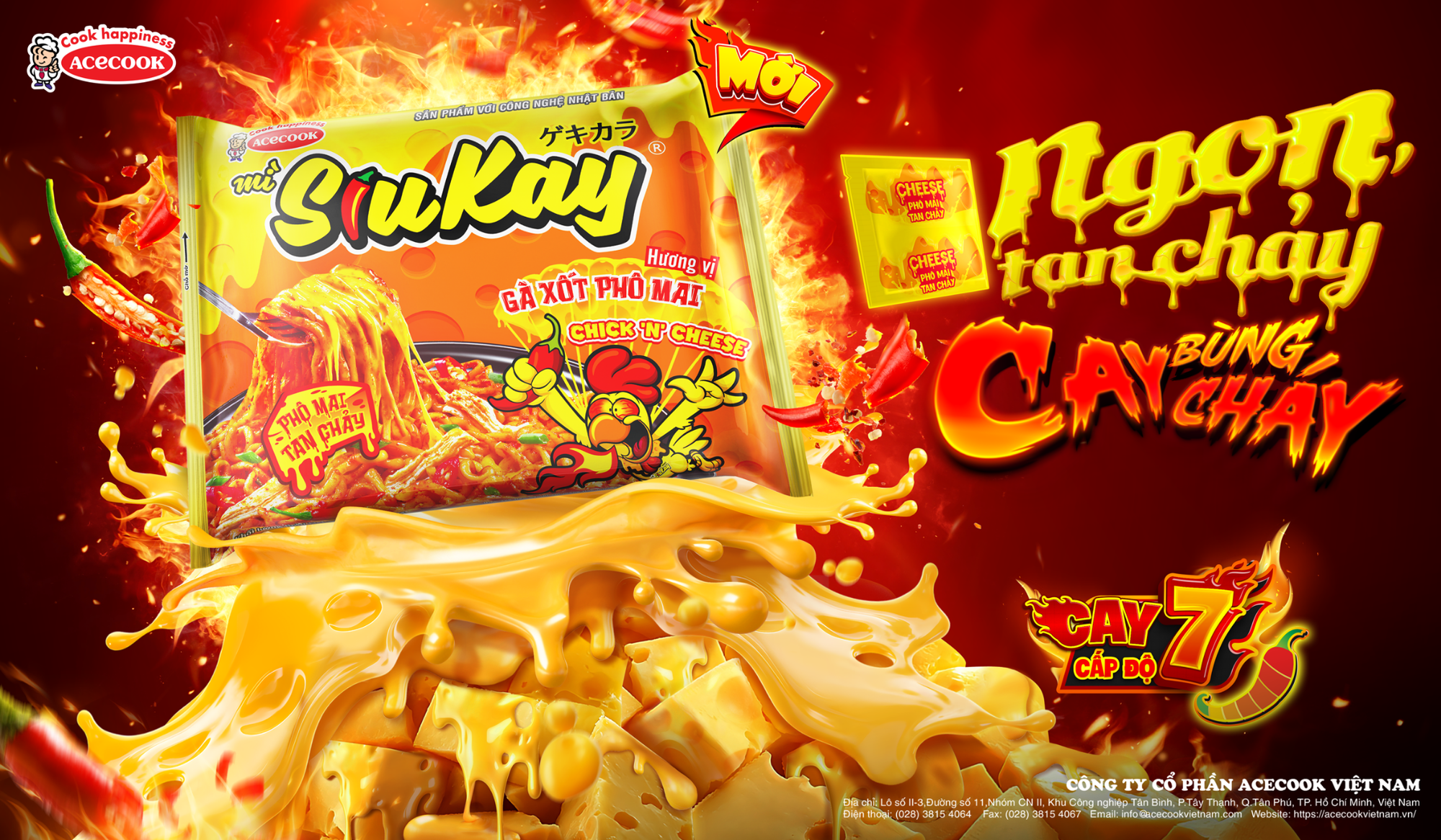 Hot rần rần mì Siukay Gà xốt phô mai phiên bản mới: Ngon tan chảy, cay bùng cháy!- Ảnh 1.