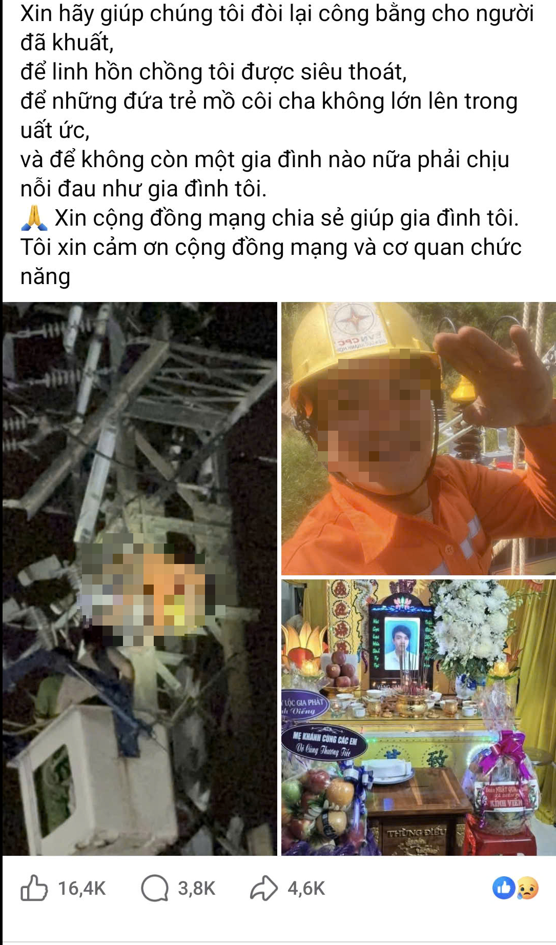 Người đàn ông tử vong do điện giật khi sửa đường dây trung thế ai chịu trách nhiệm - Ảnh 1. Người đàn ông tử vong do điện giật khi sửa đường dây trung thế ai chịu trách nhiệm - Ảnh 1.