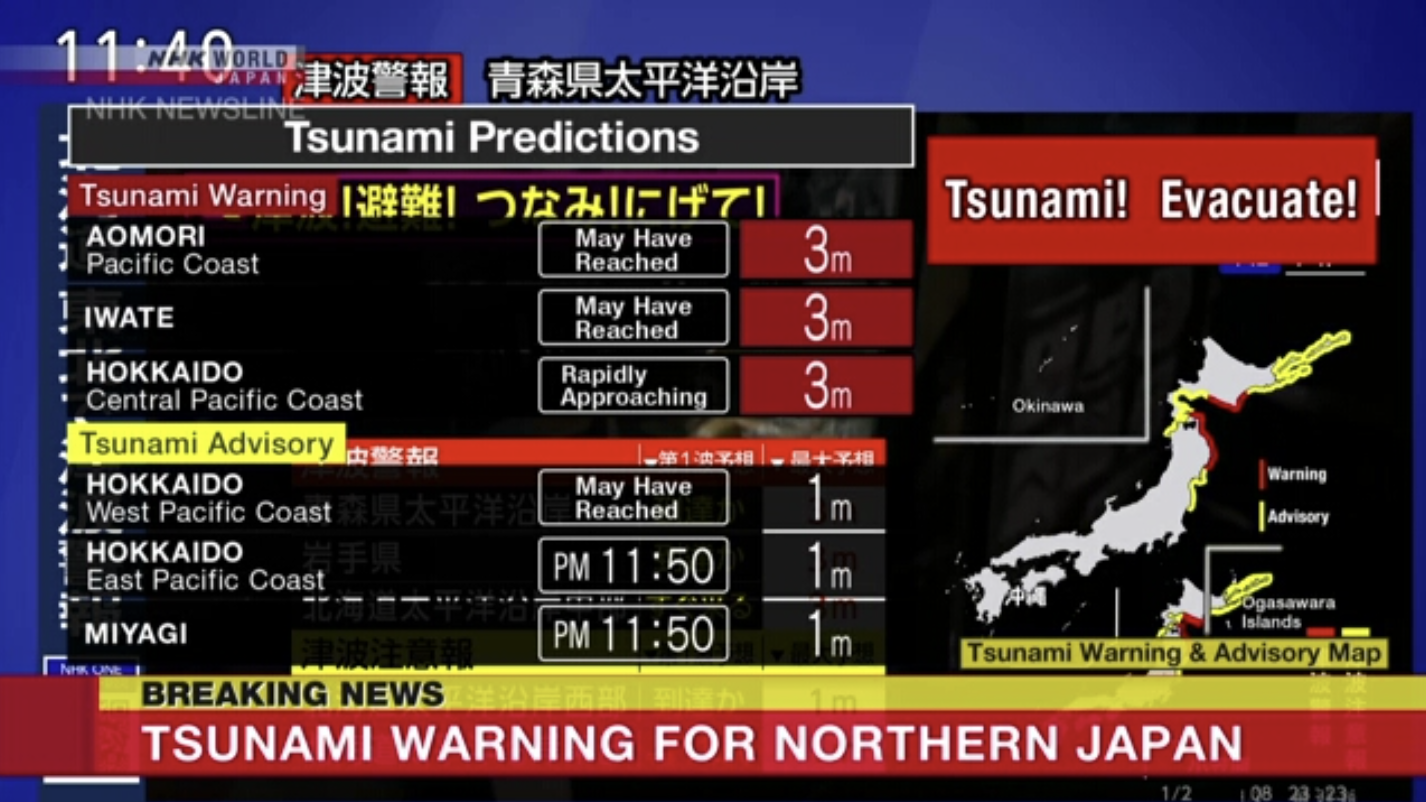 Nhật Bản động đất mạnh nửa đêm, cảnh báo sóng thần 1 img