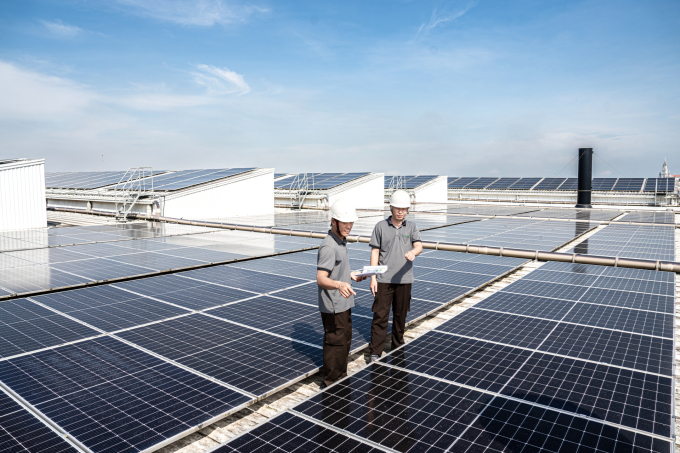 Hệ thống điện mặt trời tại nhà máy sản xuất Schaeffler ở Đồng Nai. Ảnh công ty cung cấp