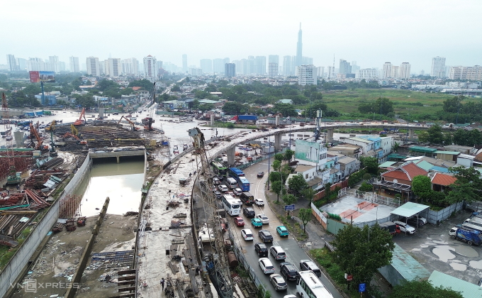 Công trường nút giao An Phú, tháng 11/2025. Ảnh: Quỳnh Trần