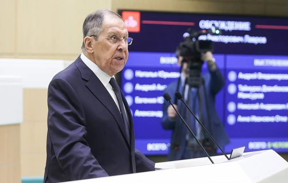 Ngoại trưởng Nga Sergey Lavrov. Ảnh: TASS Ông Lavrov- 'Cướp' tài sản Nga là cách duy nhất châu Âu có thể làm để hỗ trợ Ukraine.jpg