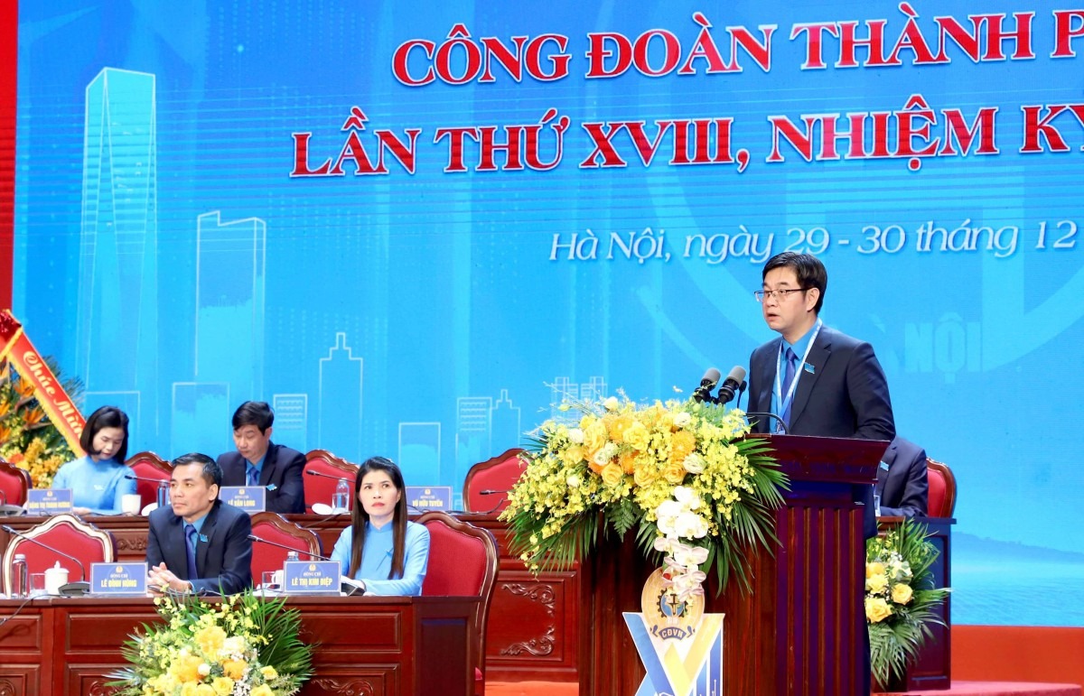 Ông Nguyễn Văn Thắng tái cử chức Chủ tịch LĐLĐ thành phố Hà Nội 1 Ông Nguyễn Văn Thắng tái cử chức Chủ tịch LĐLĐ thành phố Hà Nội - Ảnh 1.