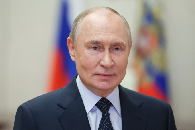 Tổng thống Nga Vladimir Putin phát biểu qua video từ Moskva ngày 20/9. Ảnh: AFP