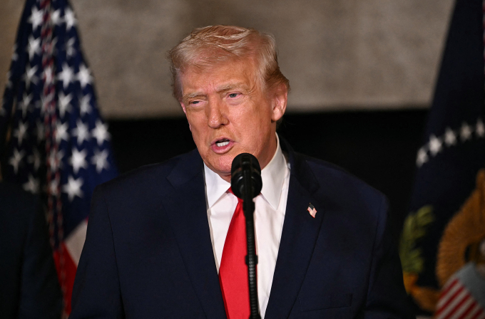 Tổng thống Mỹ Donald Trump tại Palm Beach, Florida ngày 22/12. Ảnh: AFP