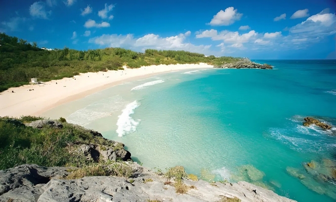 Bãi biển Horseshoe Bay ở Southampton, Bermuda. Ảnh: Bermuda Tourism Authority