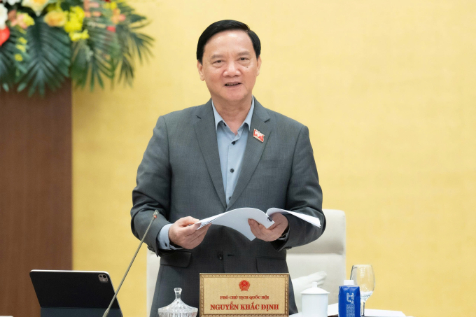 Phó chủ tịch Quốc hội Nguyễn Khắc Định. Ảnh: Hoàng Phong