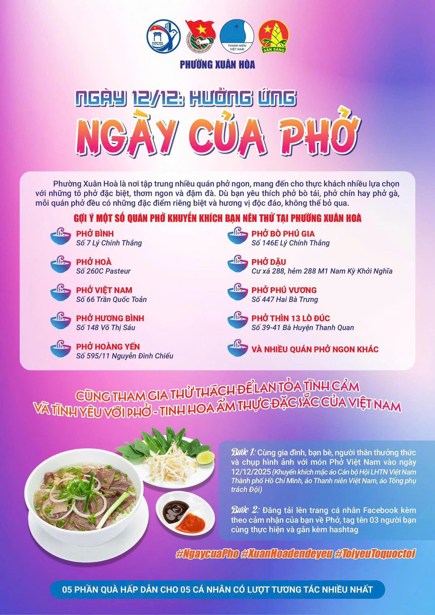 Quảng bá phở ở Ba Lan, phường Xuân Hòa thử thách cộng đồng, ShopeeFood ưu đãi khách đặt phở 2 Ngày của phở - Ảnh 2.