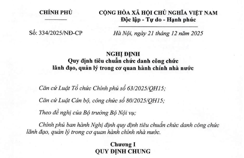 Quy định mới về tiêu chuẩn chức danh Thứ trưởng, Cục trưởng, Giám đốc sở 1 Quy định mới về tiêu chuẩn chức danh Thứ trưởng, Cục trưởng, Giám đốc sở - Ảnh 1.