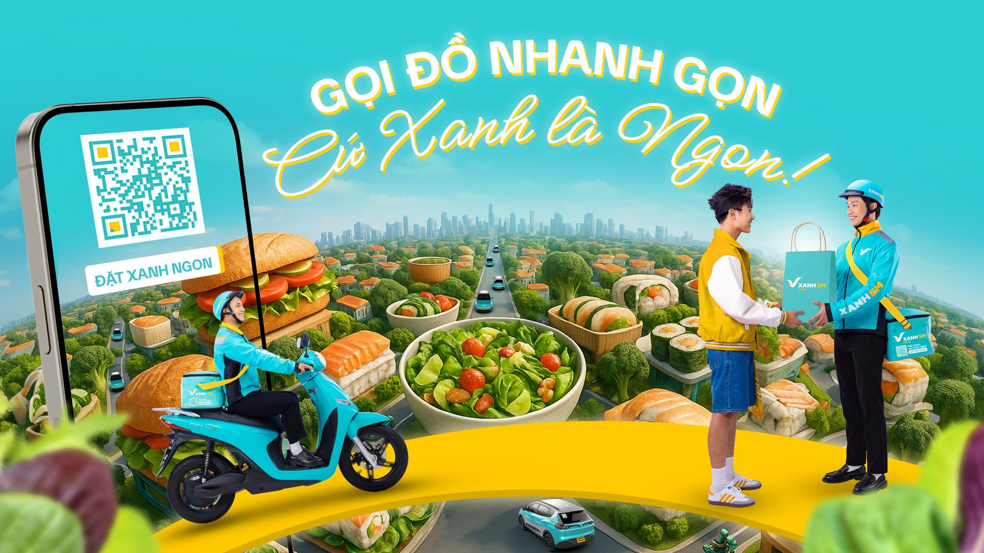 Ra mắt dịch vụ giao đồ ăn - Xanh SM Ngon- Ảnh 1.