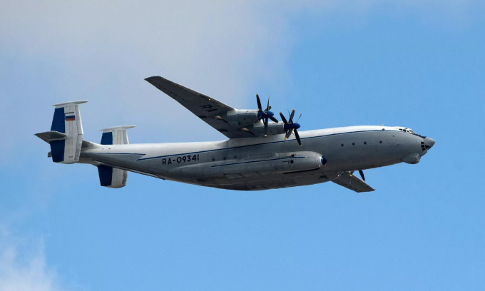 Vận tải cơ An-22 Nga trong ảnh đăng hôm 9/12. Ảnh: RIA Novosti