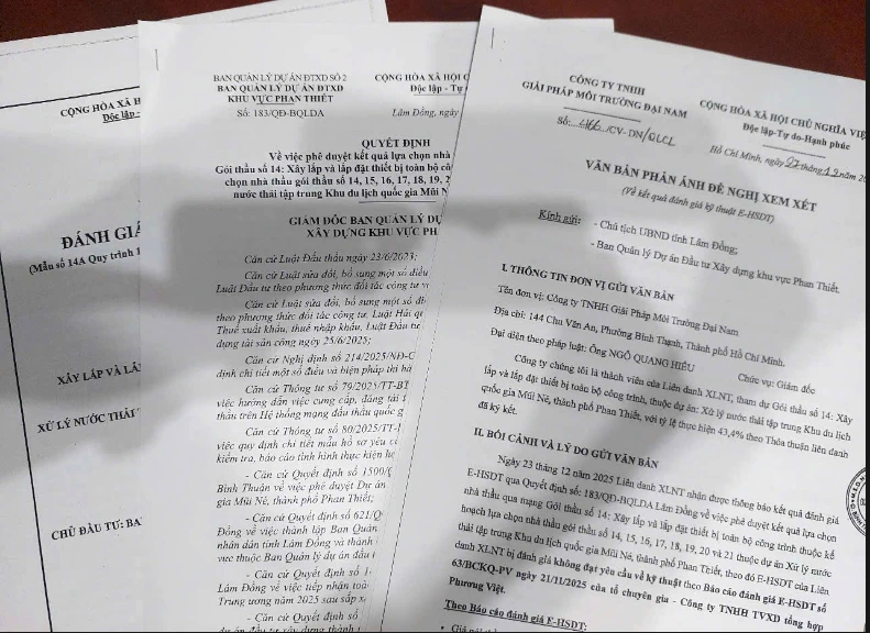 Nhà thầu xử lý nước thải Mũi Né khiếu nại kết quả đấu thầu không công bằng - Ảnh 1.