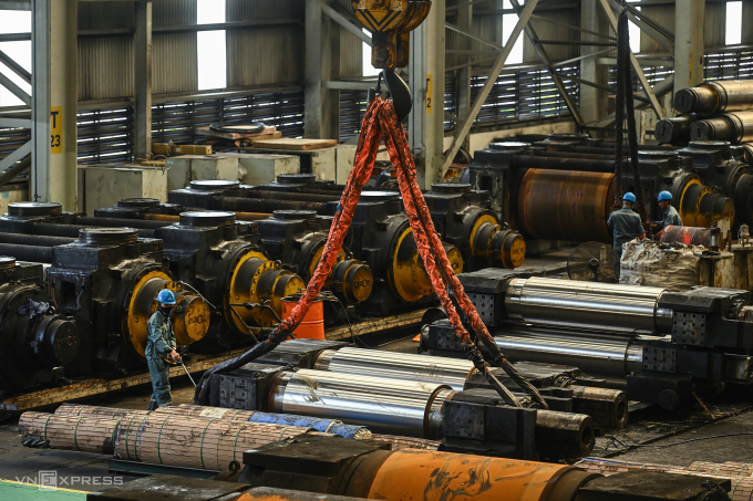 Nhà máy sản xuất thép tại Dung Quất tại tháng 4/2024. Ảnh: Giang Huy