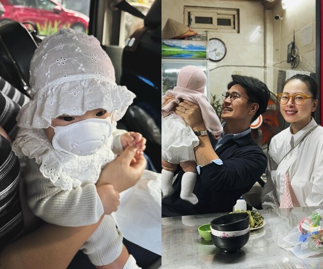 Sao Việt 24h: Ngô Thanh Vân - Huy Trần hiếm hoi khoe nửa gương mặt của con gái, bé Gạo có đôi mắt giống hệt mẹ 1 Huy Trần - Ngô Thanh Vân hiếm hoi hé lộ nửa gương mặt của con gái.