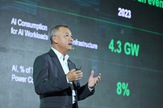 Ông Đồng Mai Lâm, Tổng giám đốc Schneider Electric Việt Nam và Campuchia, phát biểu tại Innovation Day 2025. Ảnh: Schneider Electric