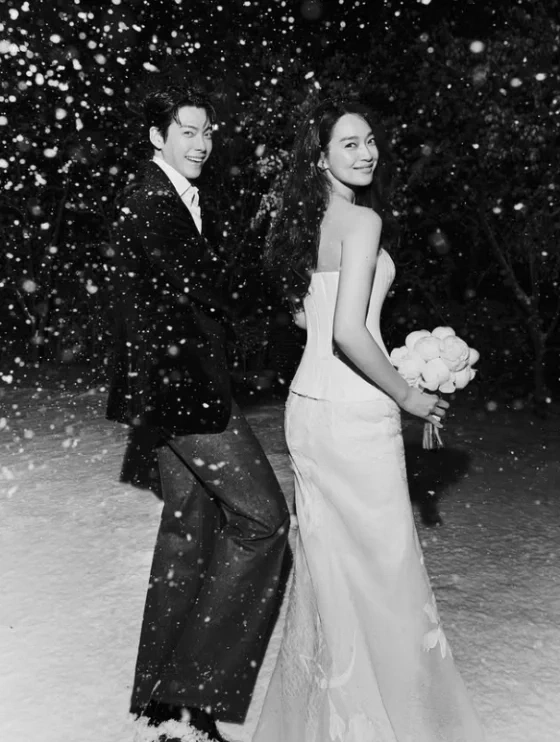 Ảnh cưới của Kim Woo Bin, Shin Min Ah. Ảnh: Instagram