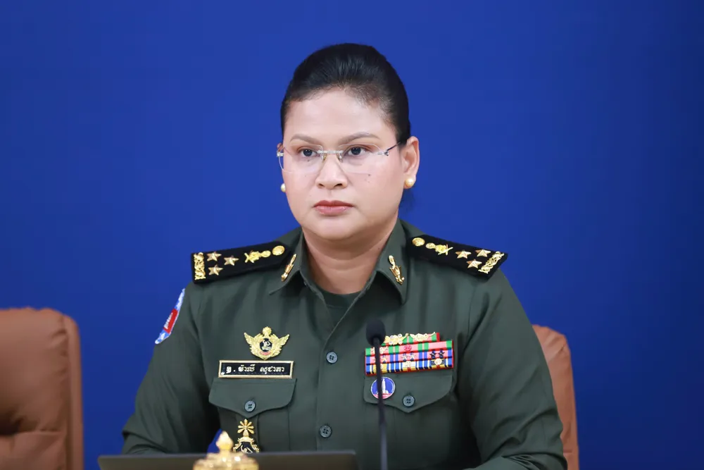 Người phát ngôn Bộ Quốc phòng Campuchia - bà Maly Socheata. Ảnh: THMEY THMEY Súng vẫn nổ ở biên giới Thái Lan - Campuchia, thương vong tiếp tục tăng