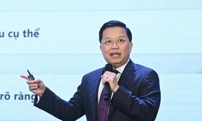 Ông Nguyễn Hưng, Tổng giám đốc TPBank, tại sự kiện. Ảnh: Mạnh Quân