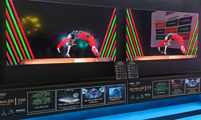 Dòng C6K và C7K sử dụng công nghệ QD-Mini LED của TCL. Ảnh: Tuấn Hưng