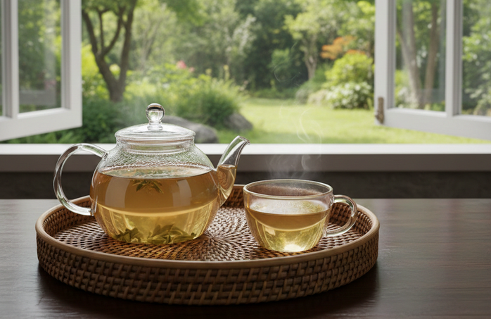 Tám lý do để bạn uống 3 tách trà xanh mỗi ngày 1 Thói quen uống trà hàng ngày, đặc biệt là trà xanh, đem lại nhiều lợi ích - Minh họa AI: Thu Anh