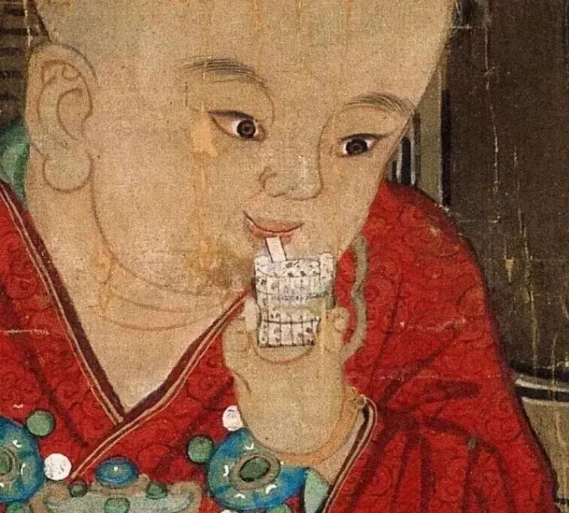 Phóng to tranh 10 lần thấy đứa trẻ ‘tương lai’ dùng ống hút, chuyên gia: Thứ đó đã có từ 1.200 năm trước- Ảnh 1.