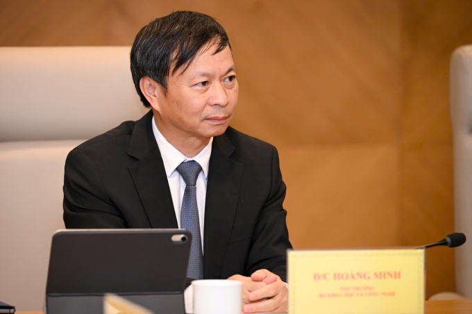 Thứ trưởng Khoa học và Công nghệ Hoàng Minh. Ảnh: Minh Sơn