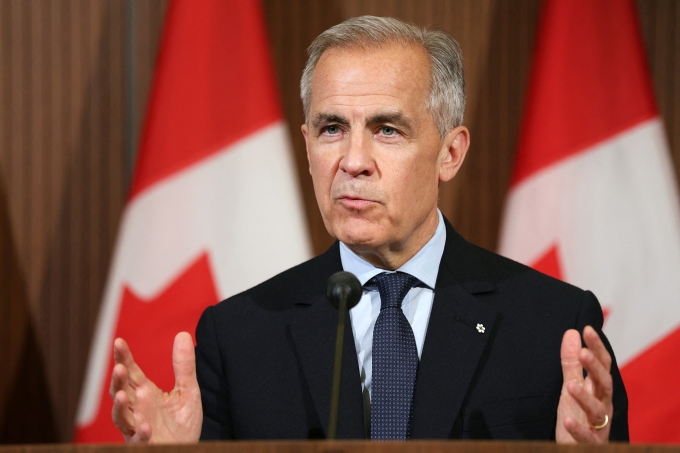 Thủ tướng Canada Mark Carney tại cuộc họp báo ở Ottawa ngày 21/5. Ảnh: AFP