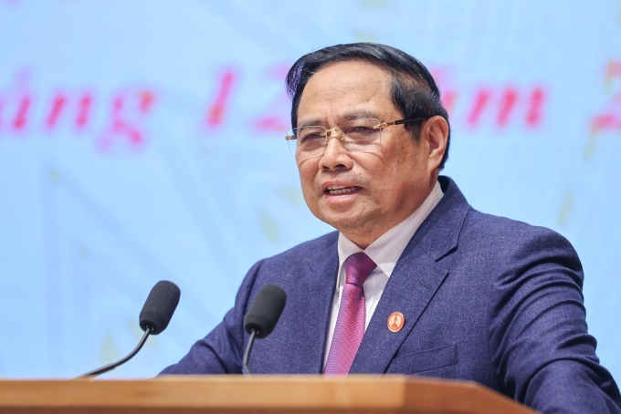 Thủ tướng Phạm Minh Chính phát biểu chiều 18/12. Ảnh: Nhật Bắc