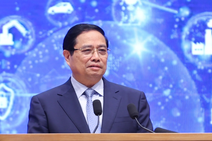 Thủ tướng Phạm Minh Chính phát biểu tại Diễn đàn. Ảnh: Nhật Bắc