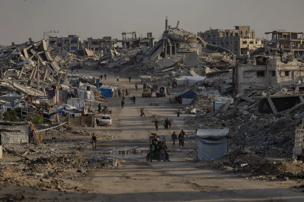 Khung cảnh hoang tàn ở TP Jabaliya (Dải Gaza) vào tháng 11. Ảnh: THE NEW YORK TIMES Reuters: Mỹ đã giấu một số thông tin tình báo khỏi Israel dưới thời ông Biden