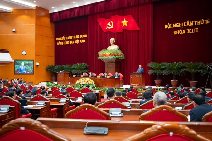 Phiên khai mạc Hội nghị Trung ương 15 khóa 13, sáng 22/12. Ảnh: Phạm Thắng