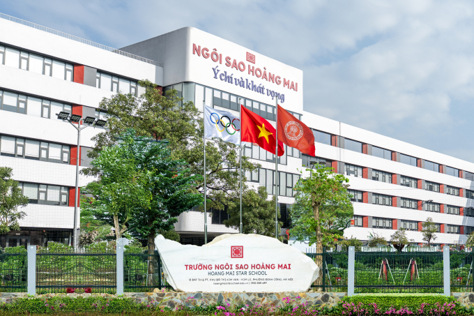 Khuôn viên trường Ngôi Sao Hoàng Mai, nơi tổ chức kỳ thi đánh giá năng lực và xét học bổng. Ảnh: Trường Ngôi Sao Hoàng Mai