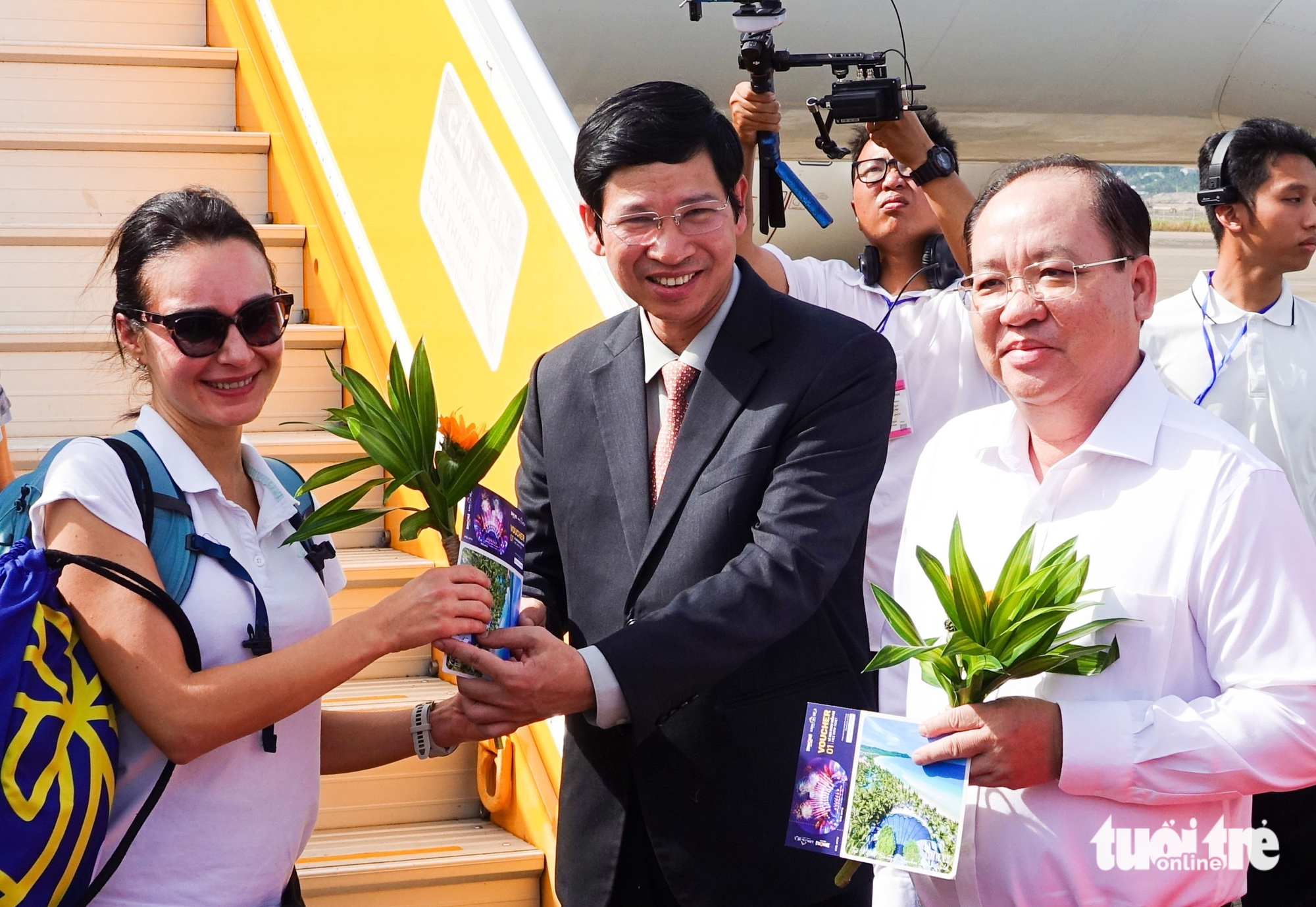 Tưng bừng đón khách quốc tế thứ 20 triệu đến Phú Quốc 1 Tưng bừng đón khách quốc tế thứ 20 triệu đến Phú Quốc - Ảnh 1.