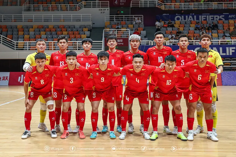Tuyển Futsal nam Việt Nam tăng 6 bậc trên bảng xếp hạng FIFA. ẢNH: VFF tuyen-futsal-viet-nam.jpg