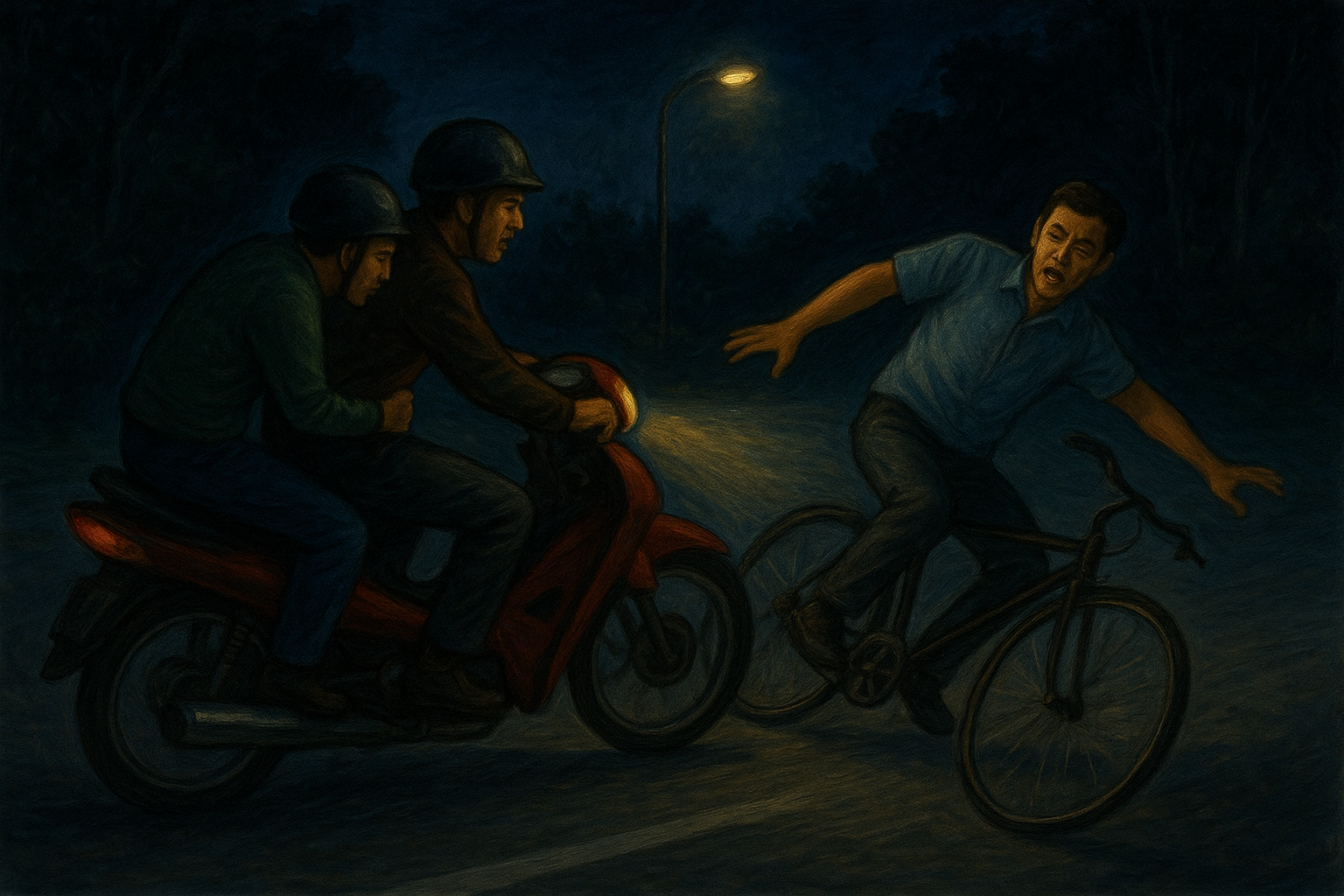 Uống bia chạy xe tông chết người uống rượu, tòa xử thế nào? 1 TPHCM: Uống rượu chạy xe máy tông chết người đi xe đạp cũng đã uống rượu, tòa xử thế nào? - Ảnh 1.