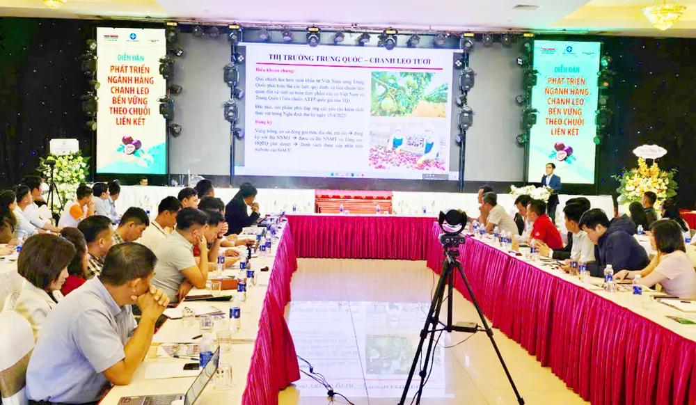 Diễn đàn “Phát triển ngành hàng chanh leo bền vững theo chuỗi liên kết”. Ảnh: LK Dien-dan-phat-trien-chanh-leo-ben-vung-1.jpg