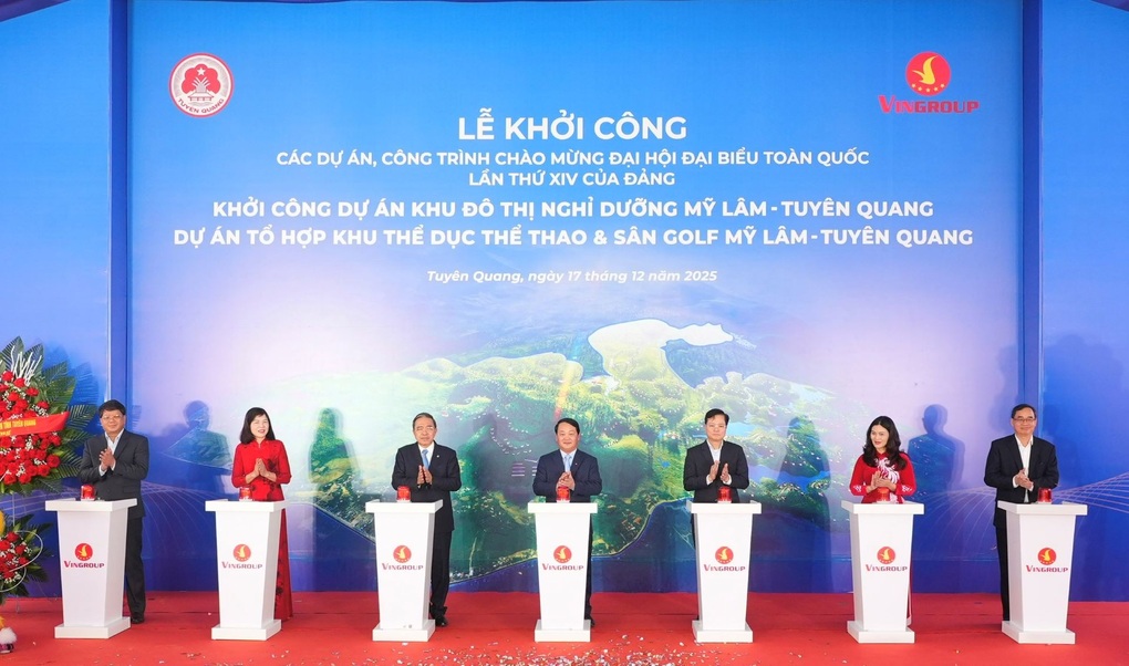 Vingroup khởi công đô thị nghỉ dưỡng suối khoáng và tổ hợp thể dục thể thao Mỹ Lâm - 1