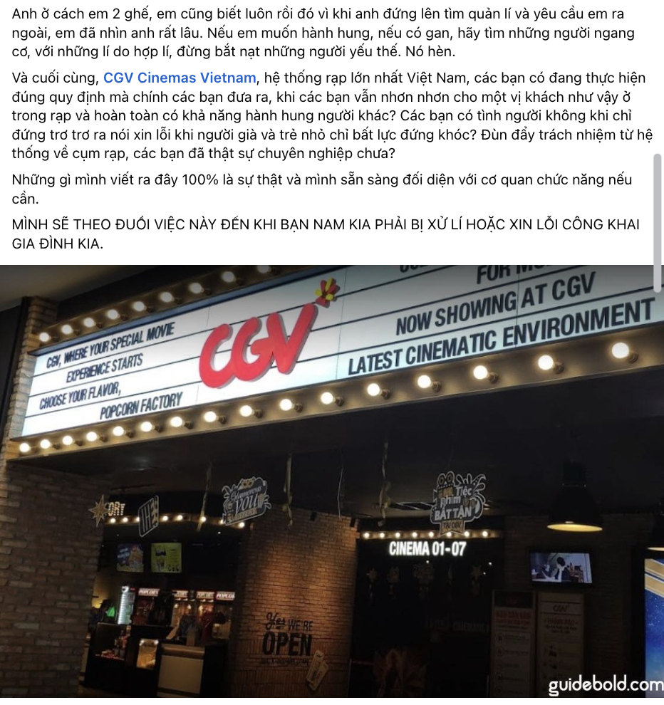 Khán giả phản ánh bị xúc phạm, đe doạ trong rạp phim ở Hà Nội: 