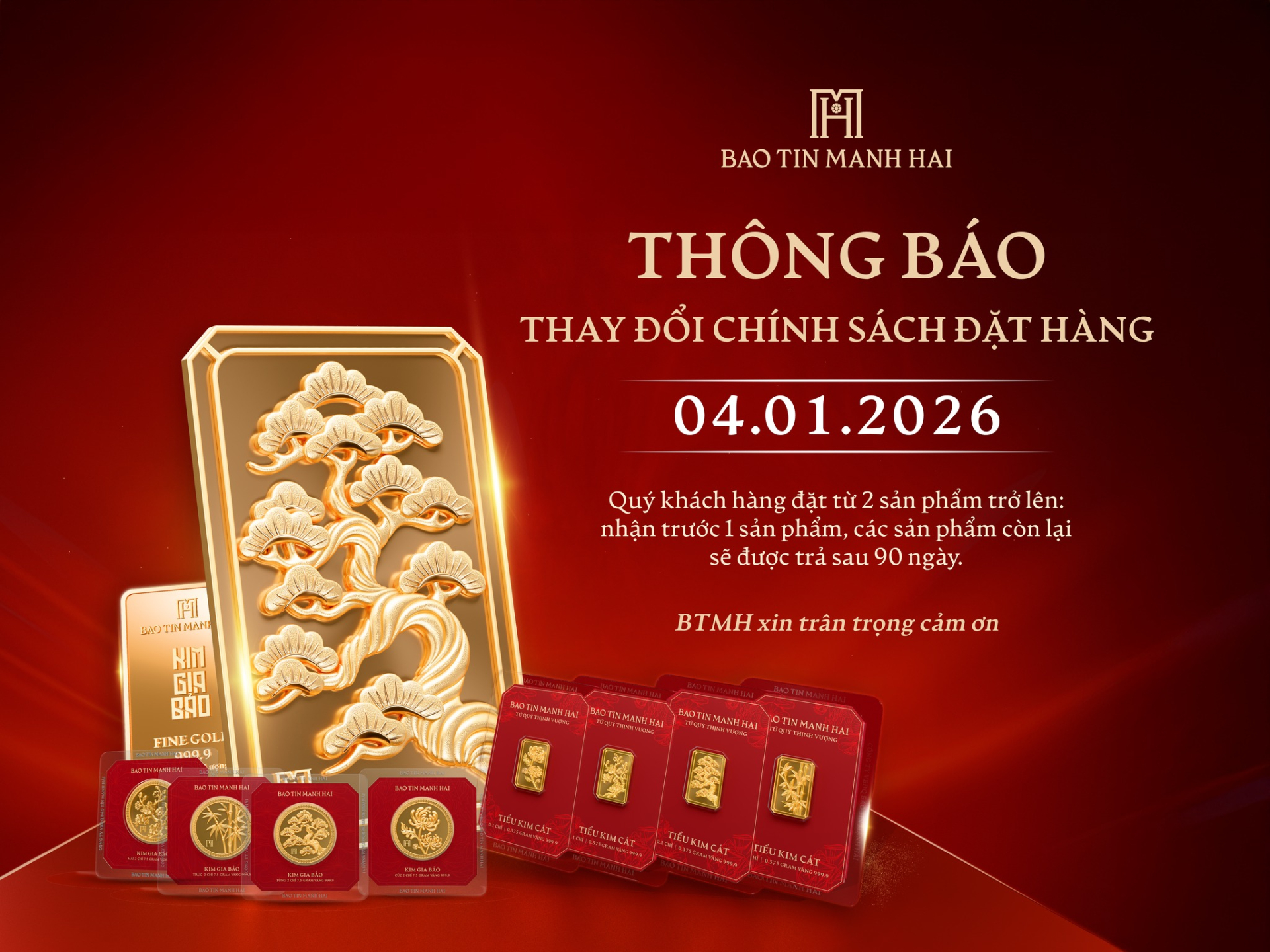Người mua vàng tại Bảo Tín Mạnh Hải chú ý: Thông báo khẩn từ ngày 4/1, áp dụng trên toàn quốc- Ảnh 1.