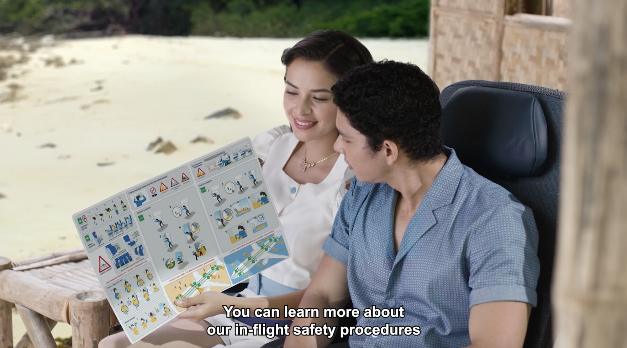 1 hãng hàng không làm hẳn phim tình cảm kịch tính để hướng dẫn an toàn bay, nội dung 