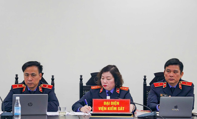 Đại diện VKSND Hà Nội tại phiên tòa. Ảnh: Linh Đan