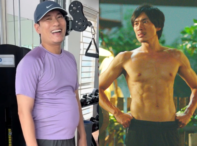 Kiều Minh Tuấn trước và sau khi giảm 26 kg. Ảnh: Nhân vật cung cấp