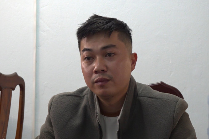 Phan Bảo Nhật tại cơ quan công an. Ảnh: Lê Tiến