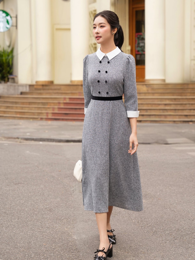 Váy sơ mi thắt eo duyên dáng, trang nhã - Ảnh 5.